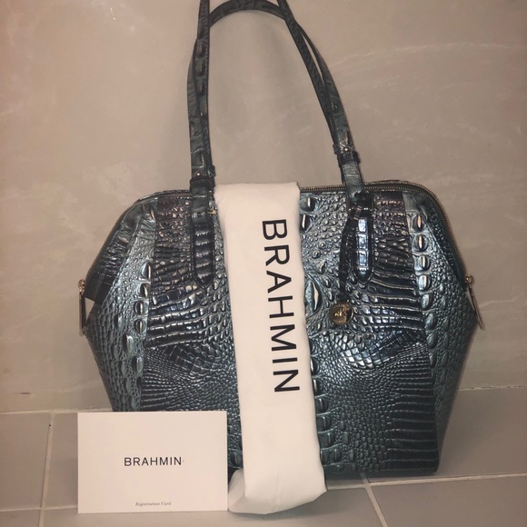 BRAHMIN MEDIUM CAMILA OBSIDIAN MELBOURNE TOTE NWOT - Picture 2 of 8